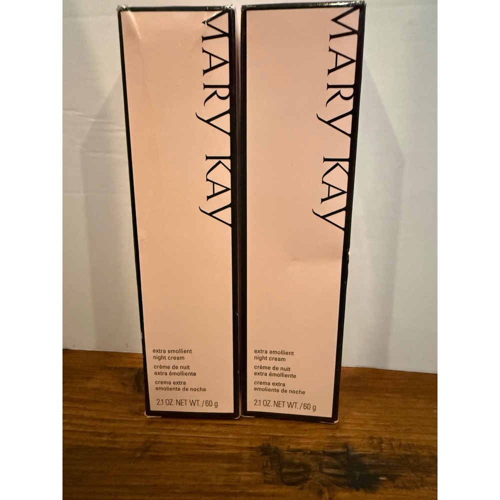2 Mary Kay Extra Emollient Night Cream For Dry Skin 2.1 oz NIB